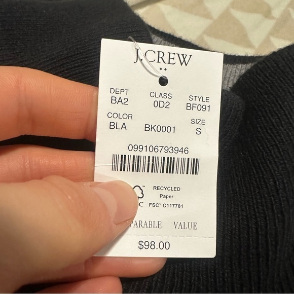 J crew black Cotton half-zip sweater - Picture 4 of 4